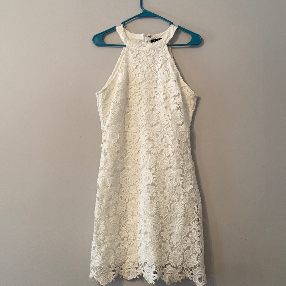 Lulu white halter top dress